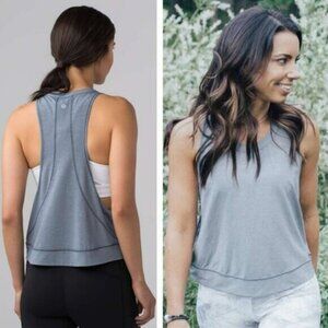 Lululemon Pace Perfect Tank Heathered Sterling Size 2
